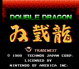 Double Dragon title screenshot